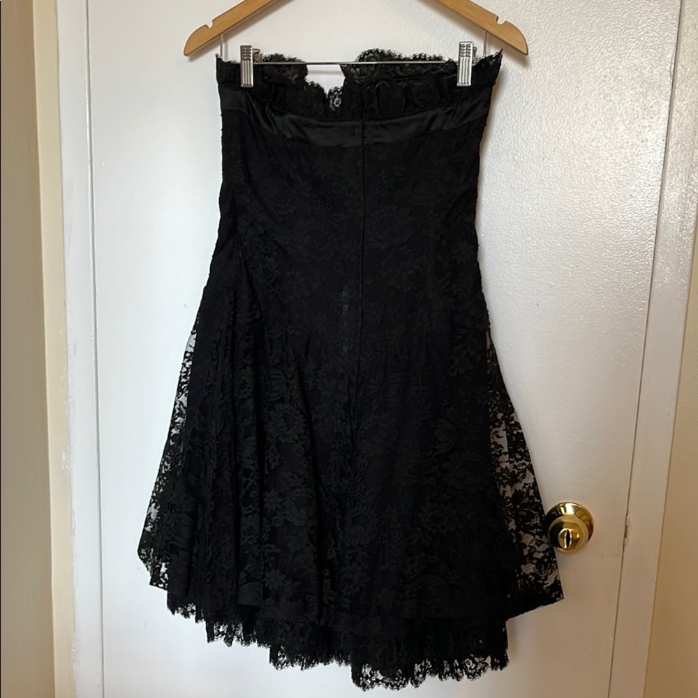 VINTAGE Strapless Lace Dress: perfect for a black tie event, prom, or a wedding!